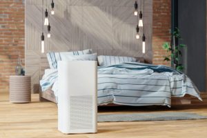 air purifier in modern bedroom