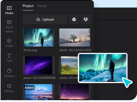upload video to timeline