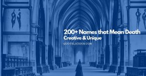 names that mean death