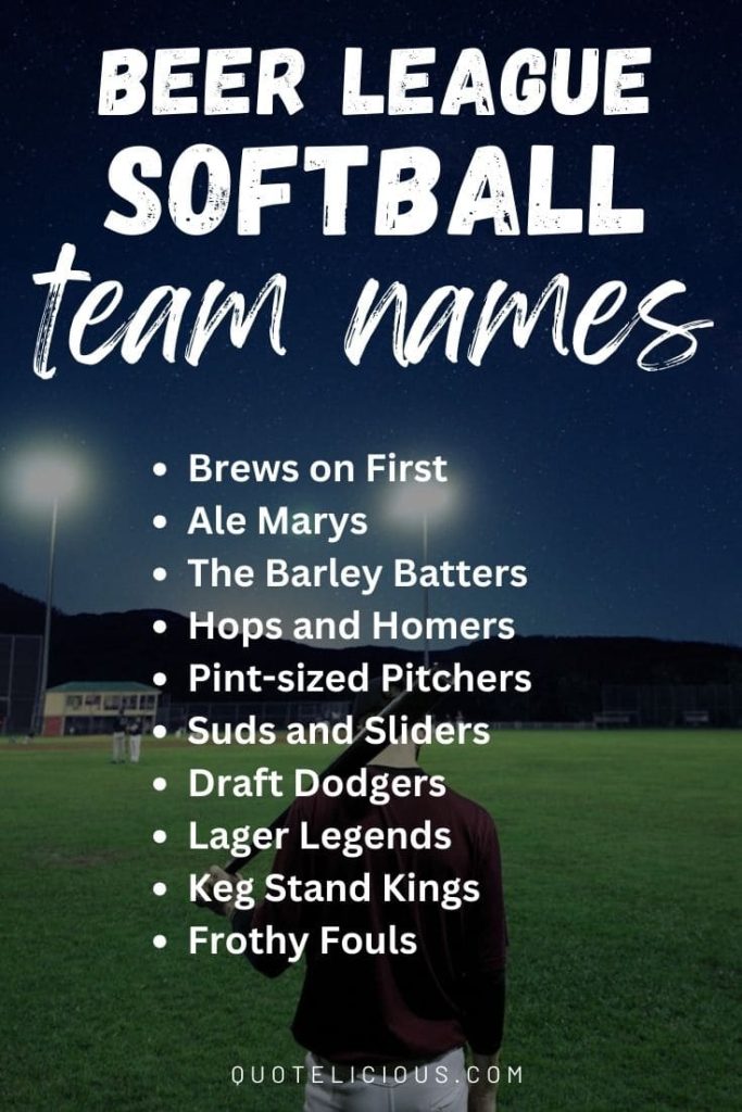 From Clever to Classic: 400+ Softball Team Names You Haven't Heard Before 16 beer league softball team names