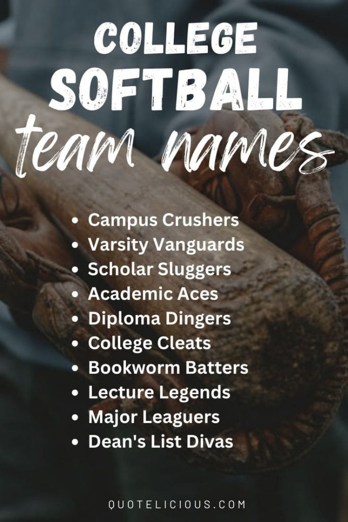 From Clever to Classic: 400+ Softball Team Names You Haven't Heard Before 17 college softball team names