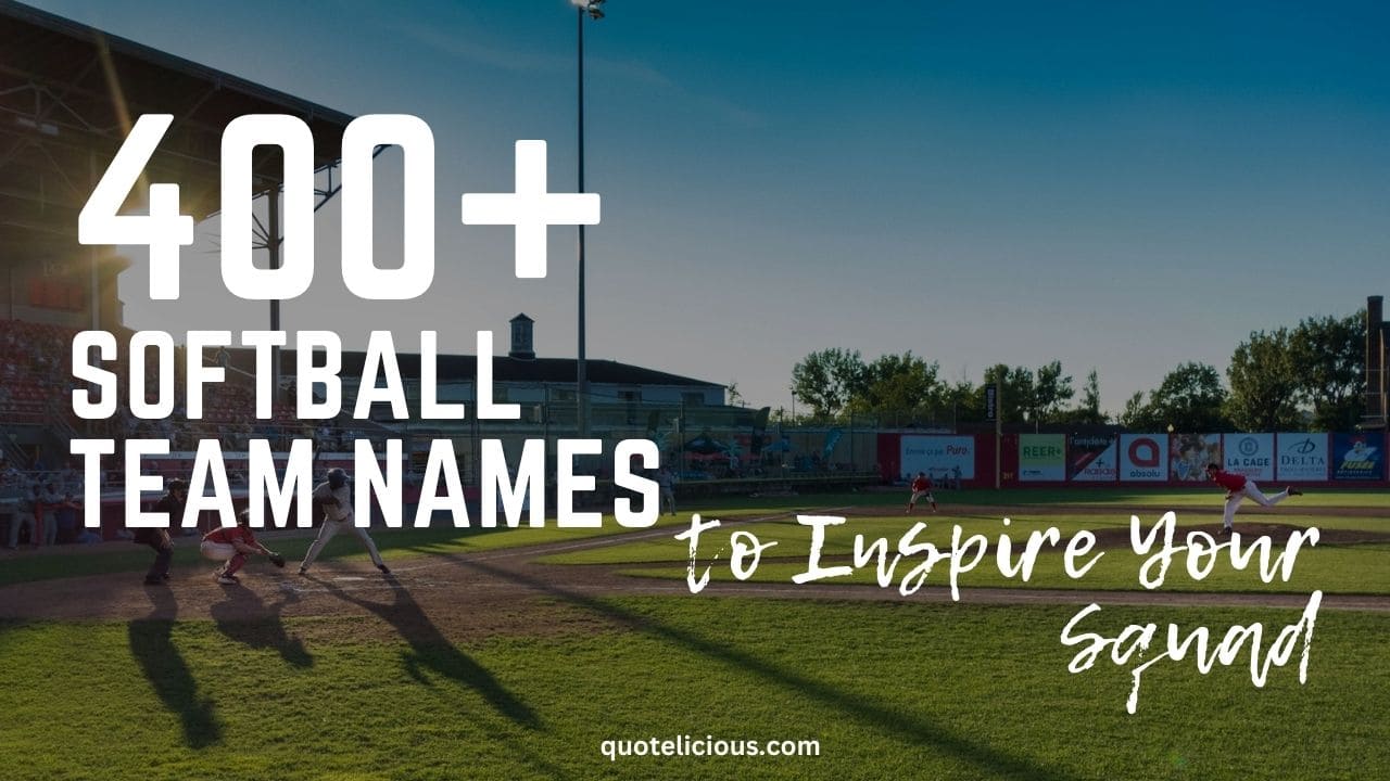 creative softball team names