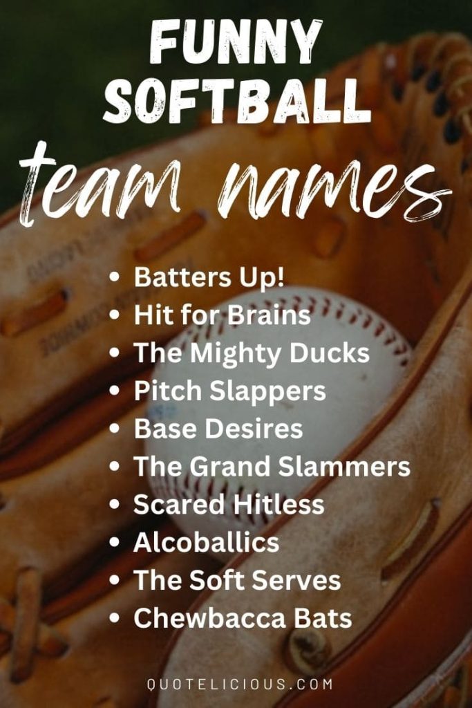 From Clever to Classic: 400+ Softball Team Names You Haven't Heard Before 12 funny softball team names