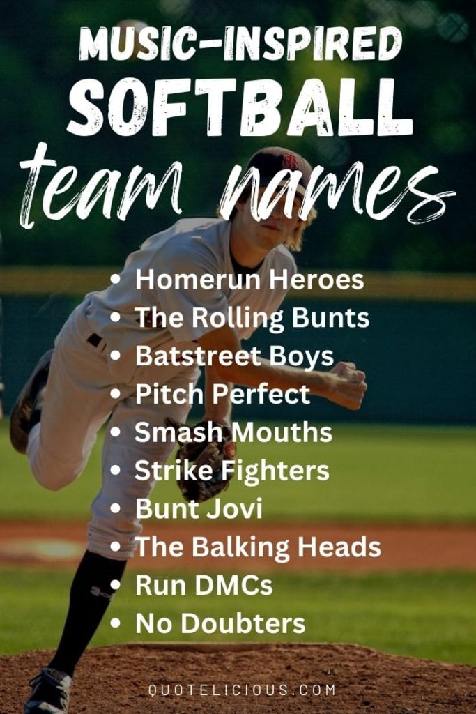 From Clever to Classic: 400+ Softball Team Names You Haven't Heard Before 13 music softball team names 1